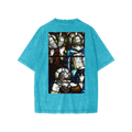 Turquoise oversize kids t-shirt with representation of The Apostles
