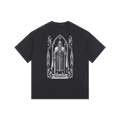 Back vintage Black plain t-shirt representing king Clovis