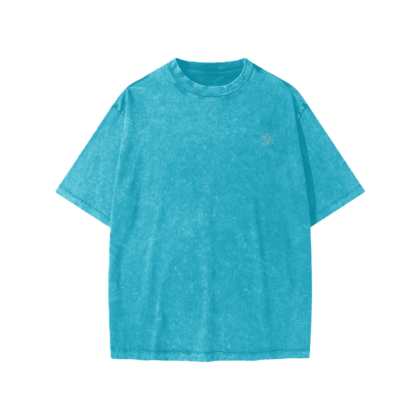 Front of a Turquoise oversize t-shirt for kids