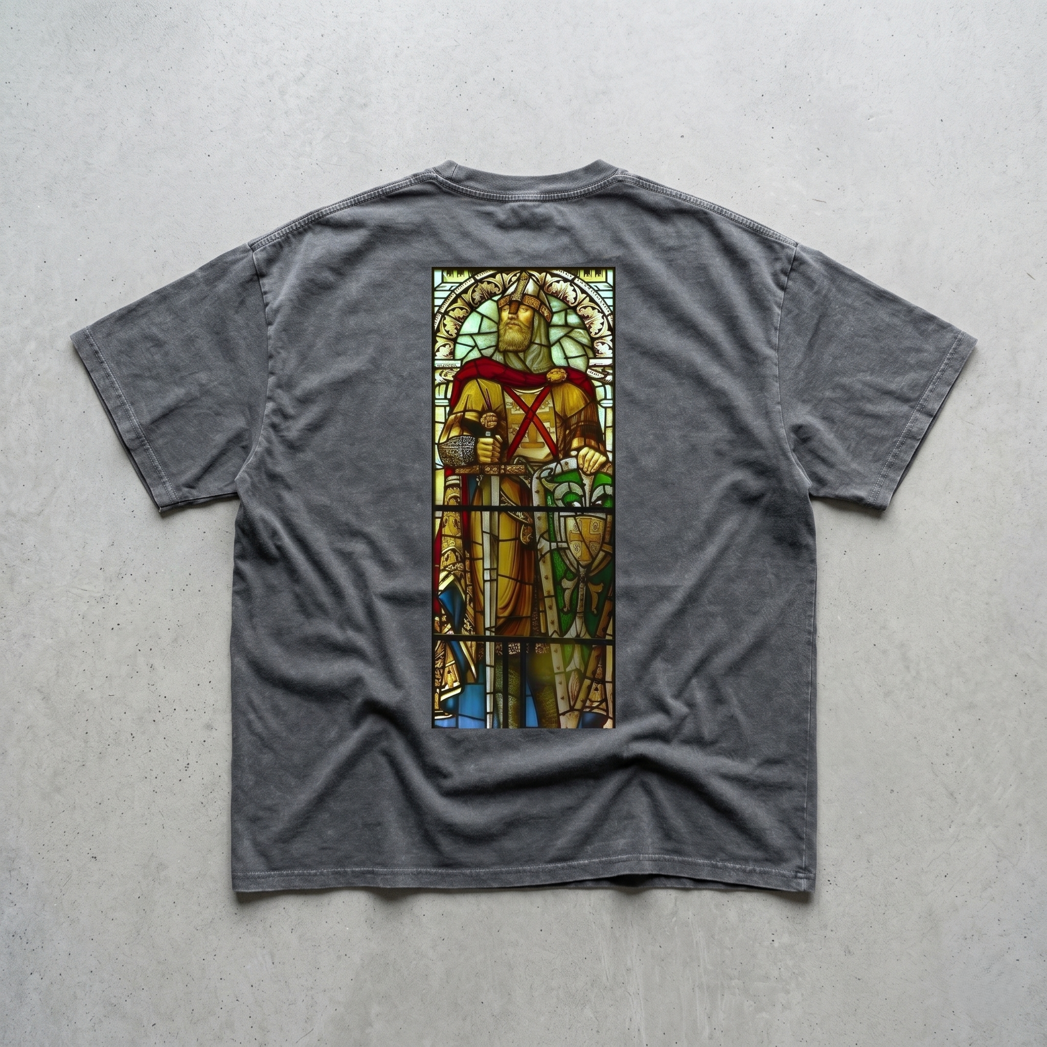 T-shirt oversize unisexe effet délavé - Godefroy de Bouillon