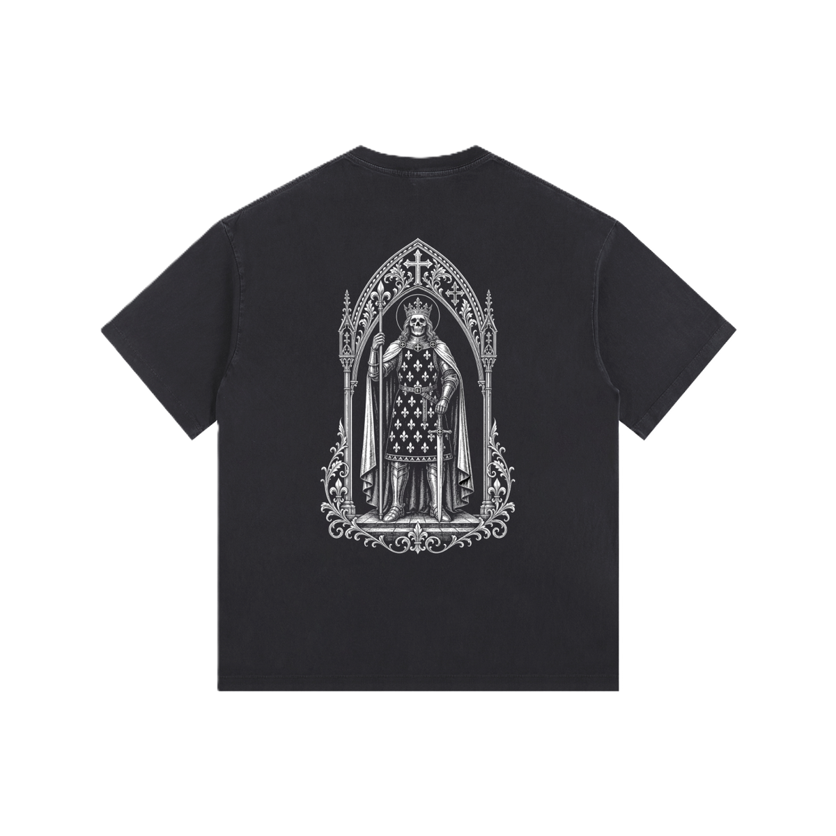 back of Black t-shirt representing Saint Louis
