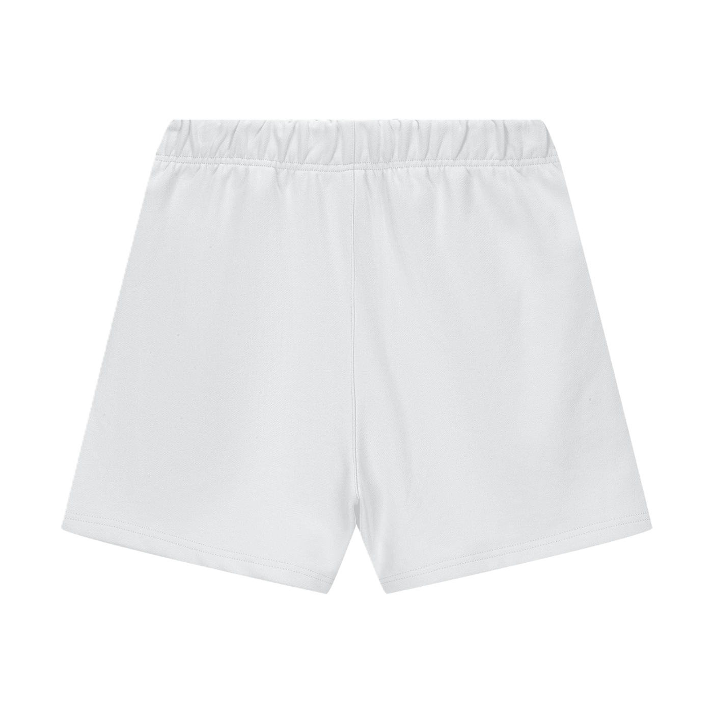 Back of plain White thick shorts 