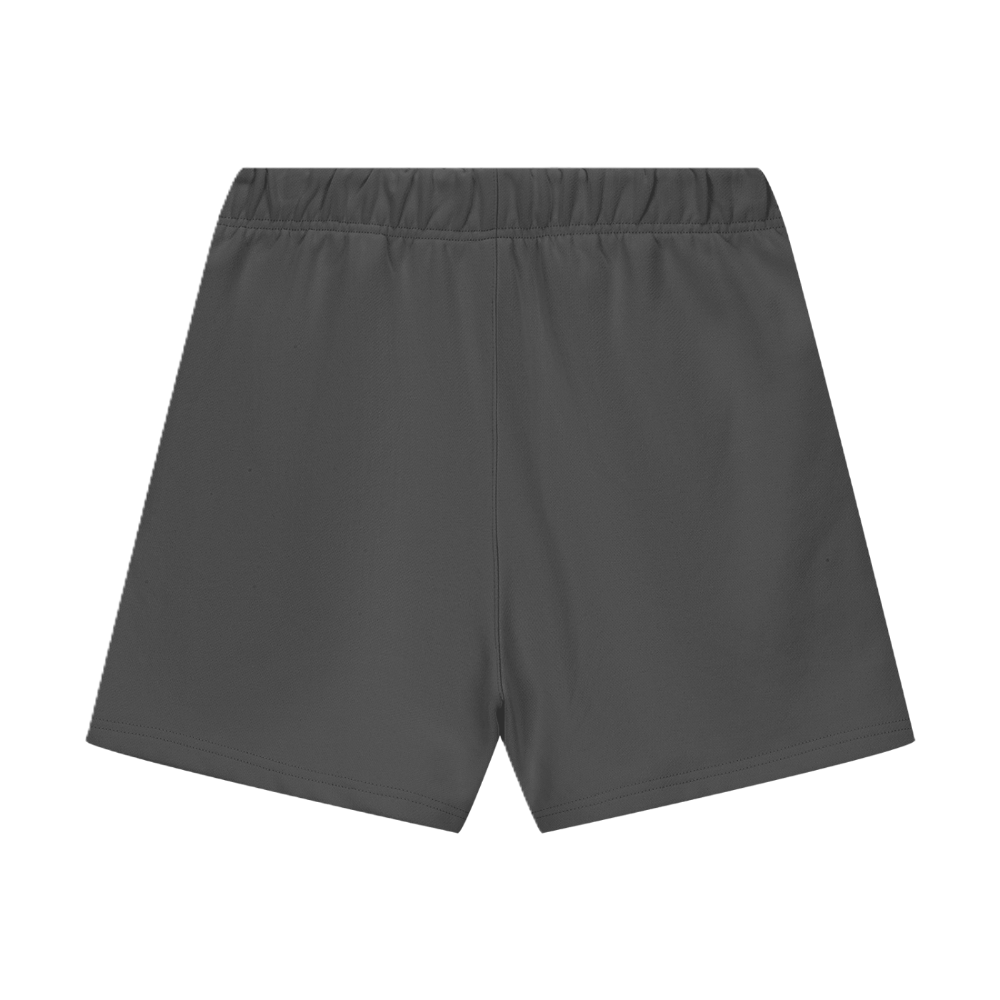 Back of plain Grey thick shorts 