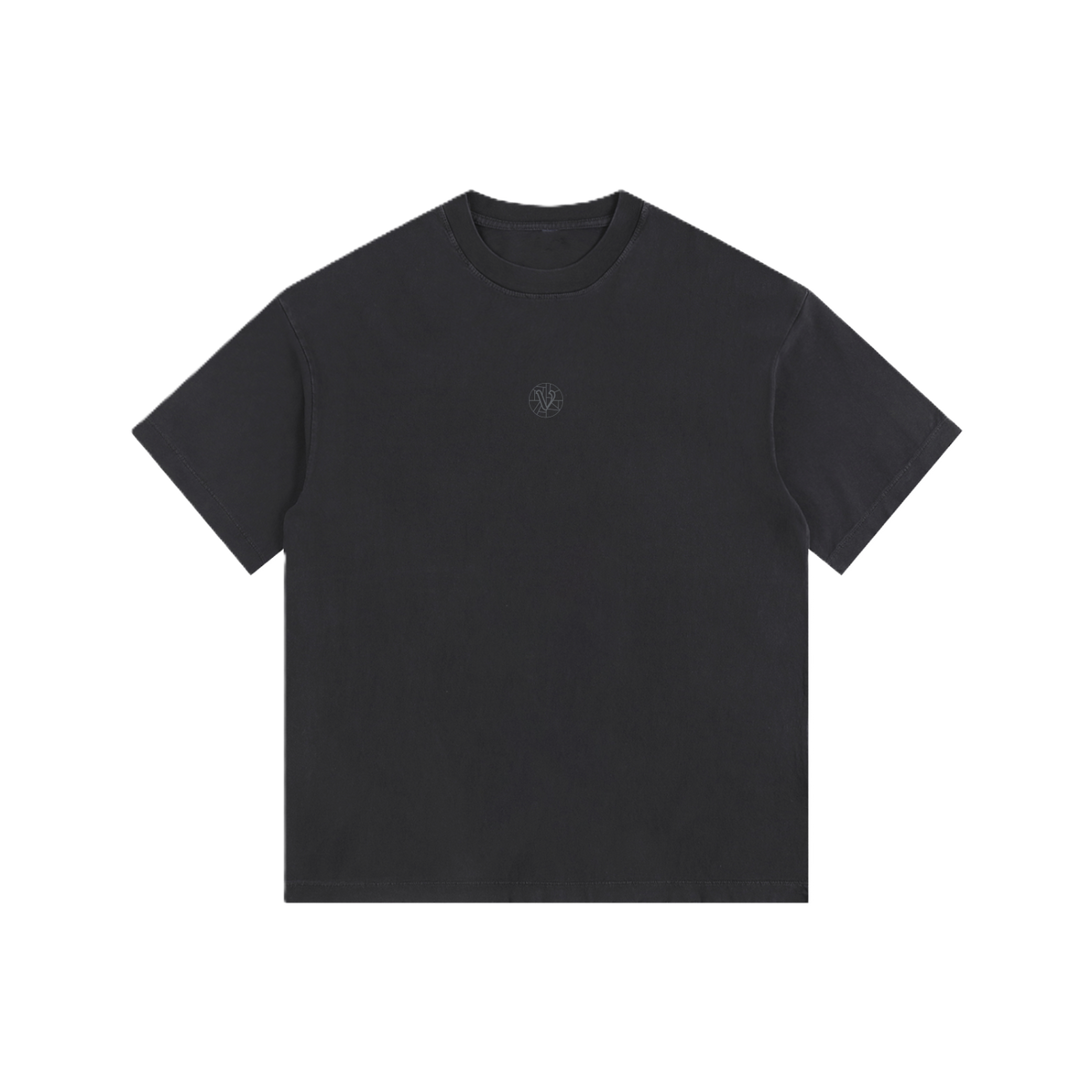 Front vintage Black plain t-shirt